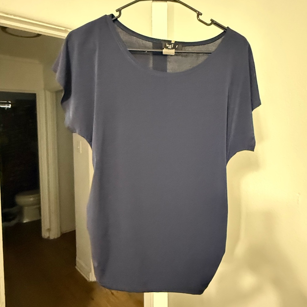 Love J Navy Short Sleeve Top